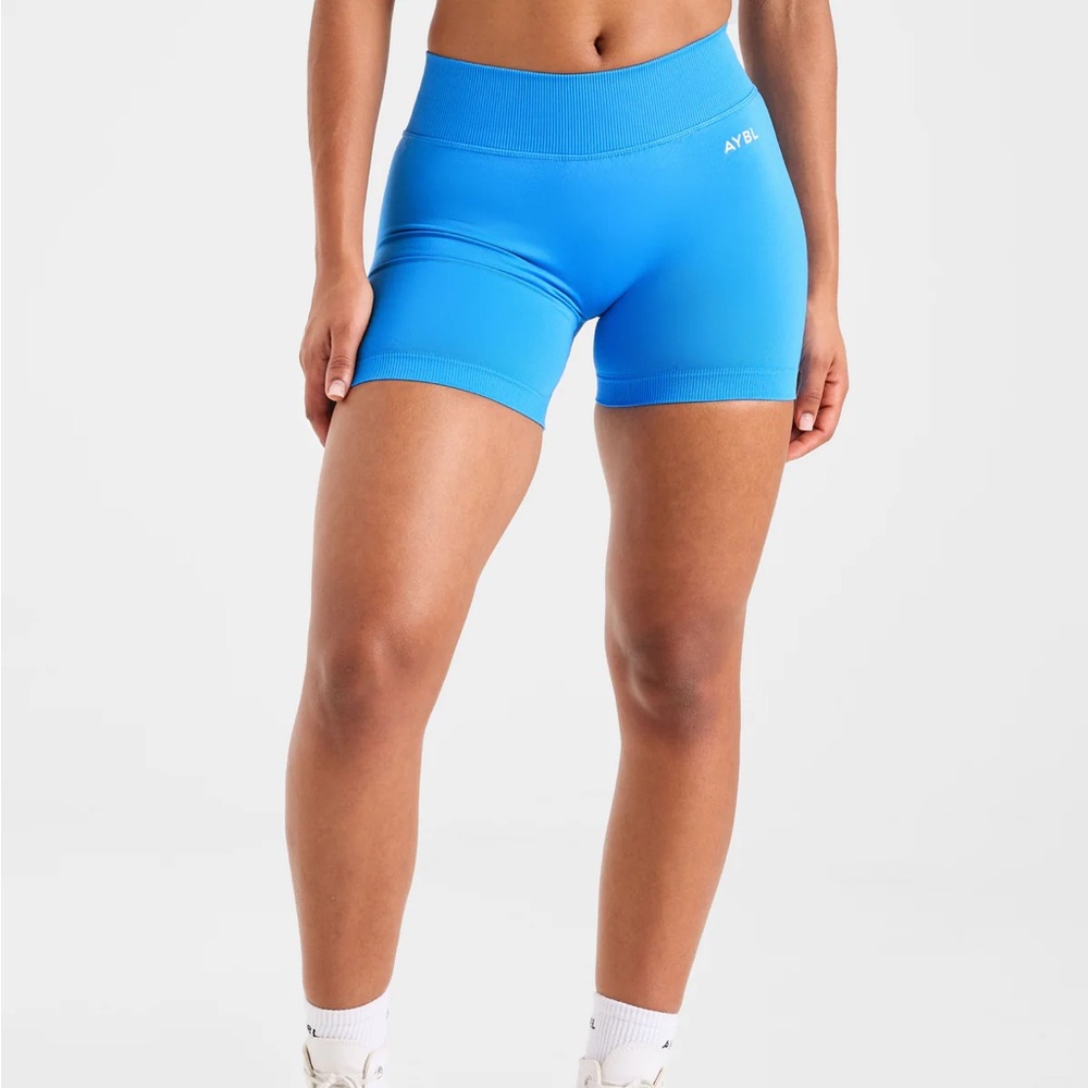 AYBL Bright Blue High-Rise Seamless Bike Shorts